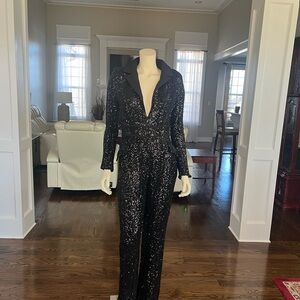 Fashion Nova Glittering Black Jumpsuit